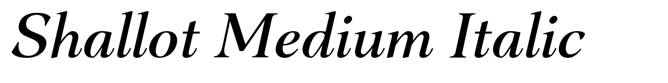 Shallot Medium Italic